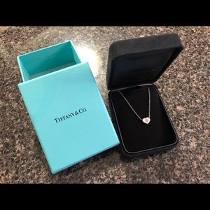 Delicate Diamond Modern Heart Necklace